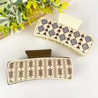 Retro PU simple hair clip for women