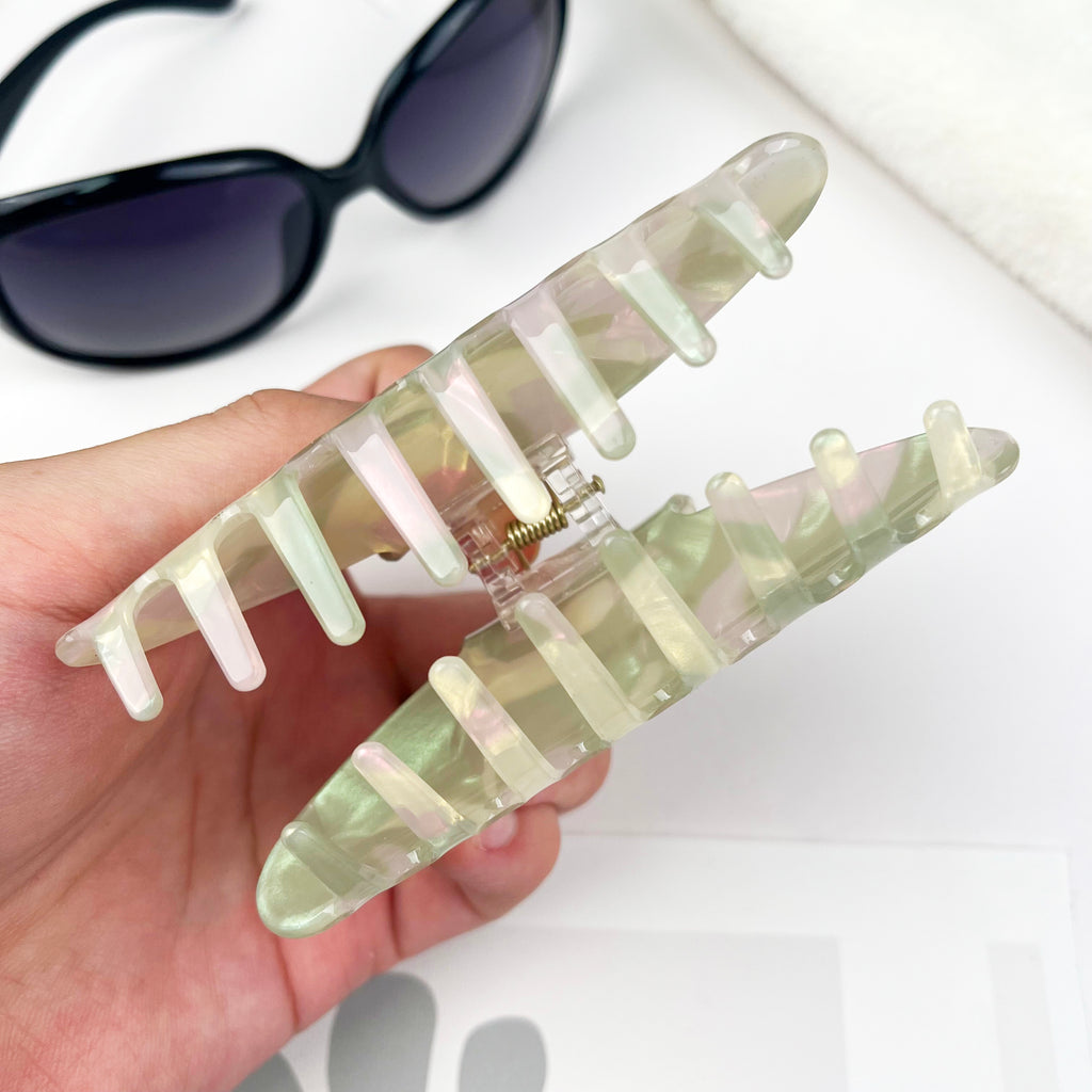 Water pattern simple acetate hair claw clip