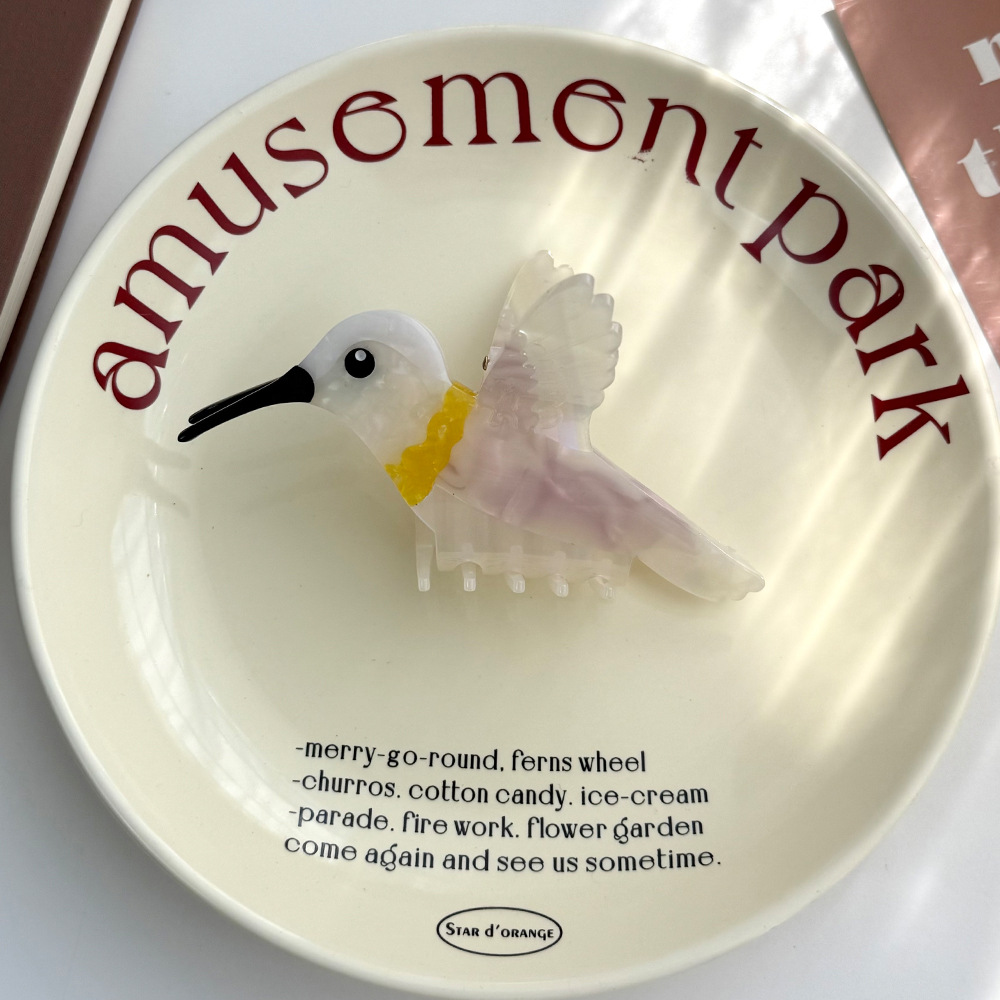 Hummingbird Hair Claw Clip, Elegant Acetate Bird Hair Clip