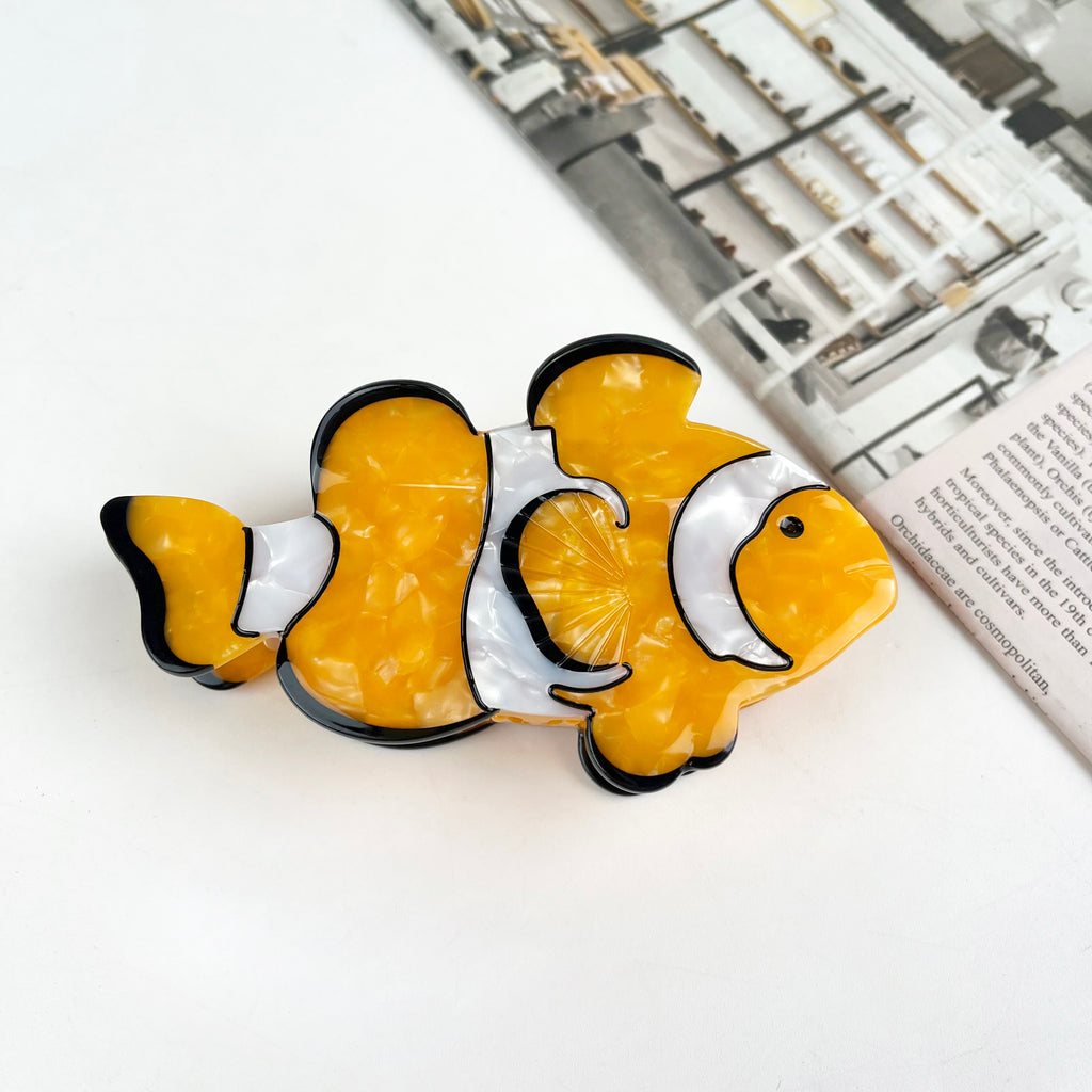 Cartoon Clown Fish Acetate Claw Clip Marine Animal Hair Clips