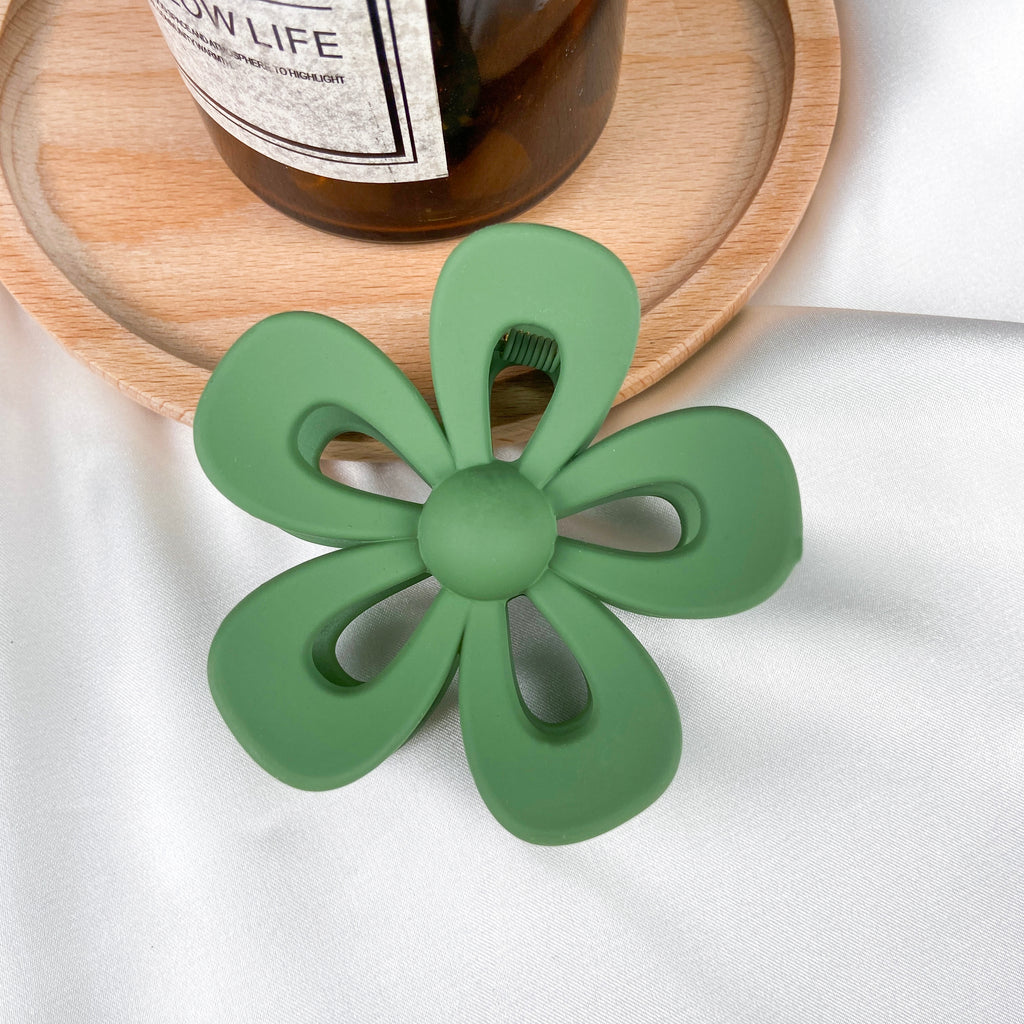 Jelly Flower Hair Clip Frosted Updo Shark Clip Hair