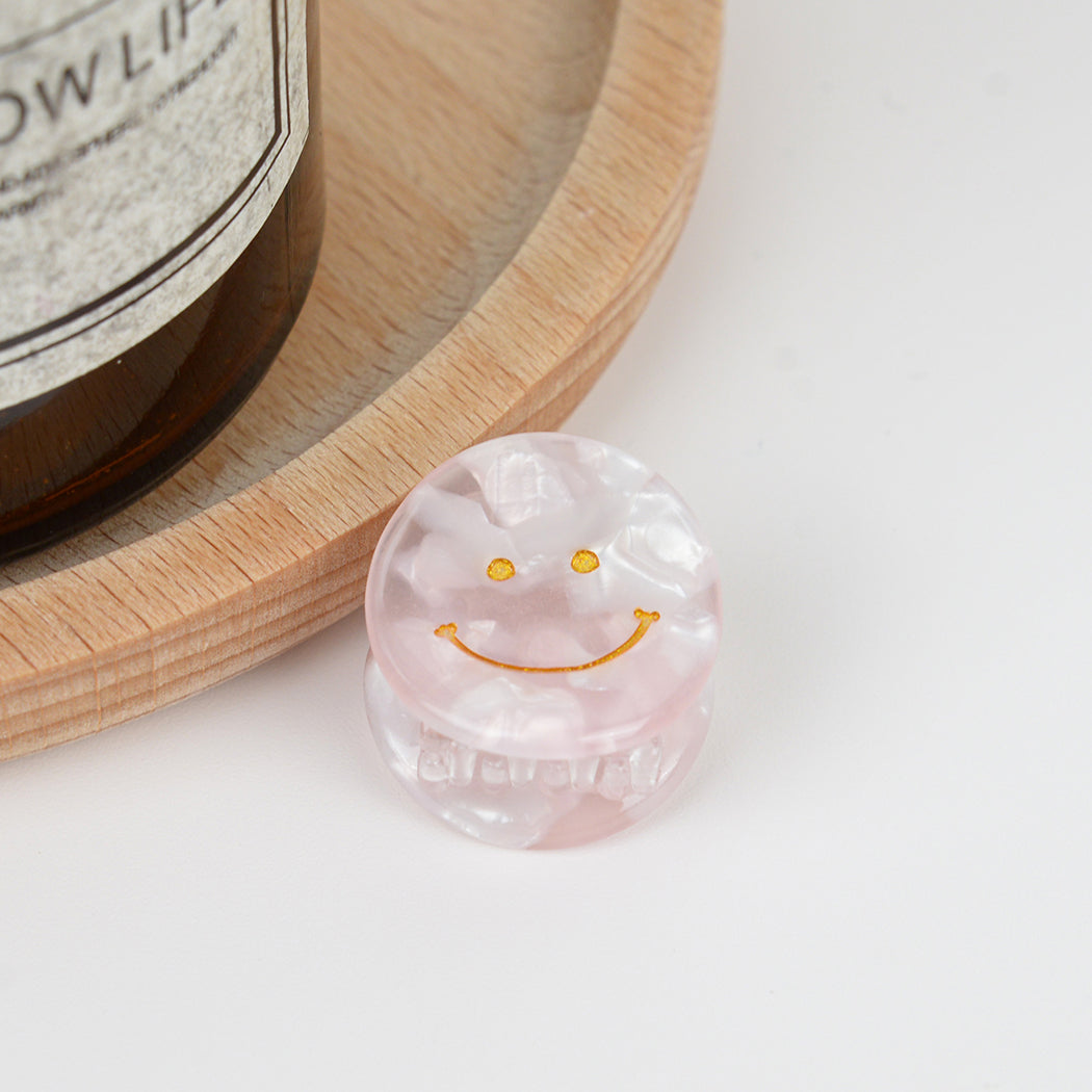 Acetate Cute Smiley Face Small Jaw Mini Hair Clip