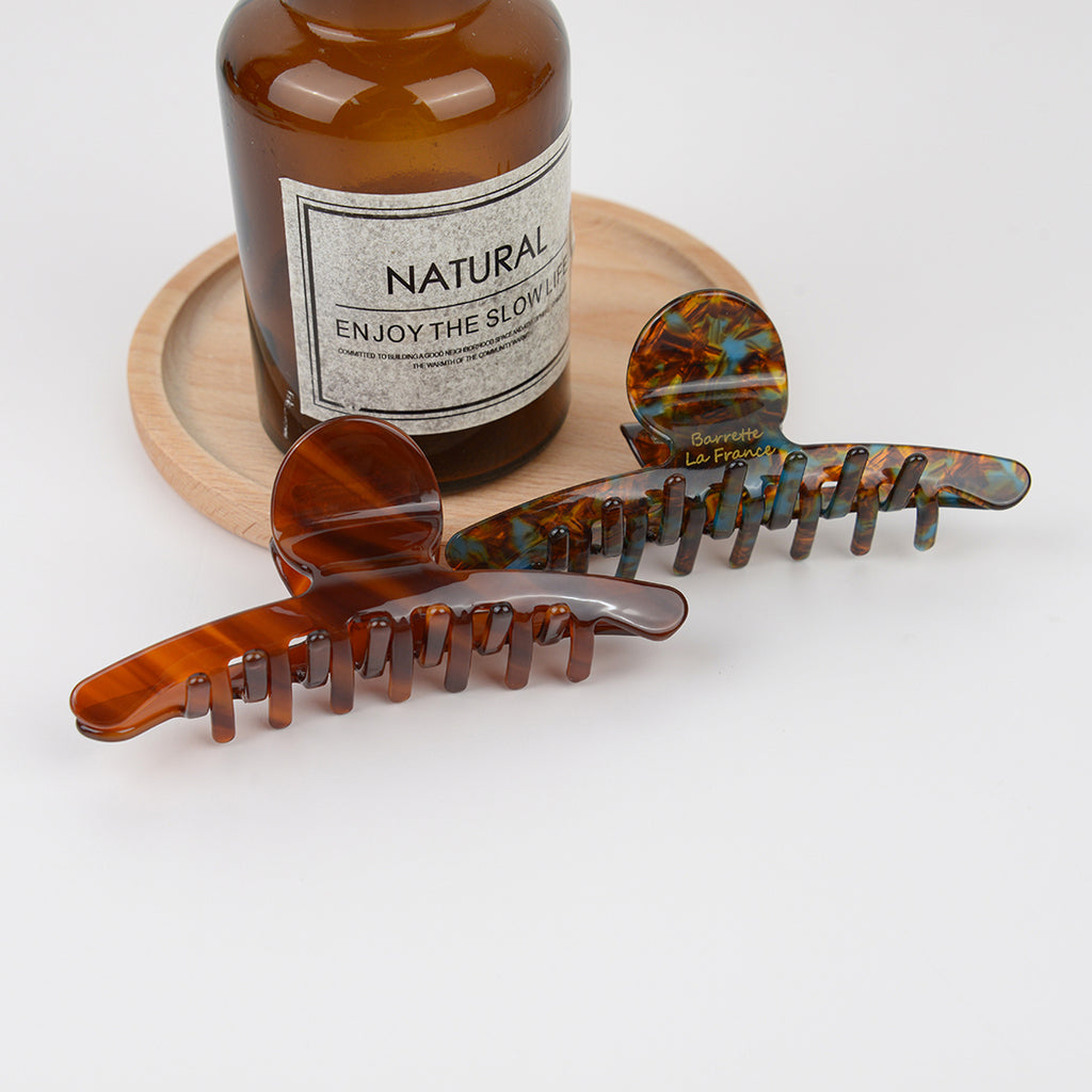 Acetate Brown Large Hair Claw Clips