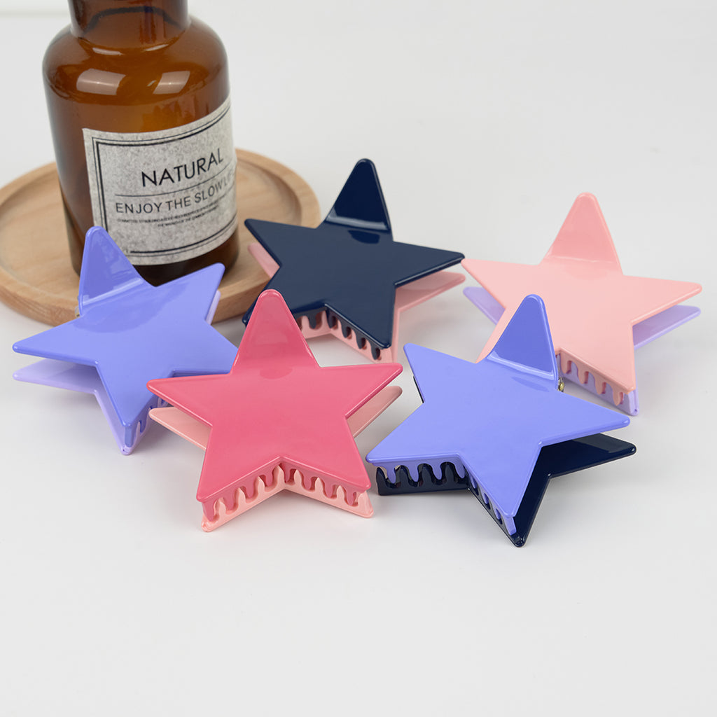 Acetic Acid Pentagram Hair Claw Clips