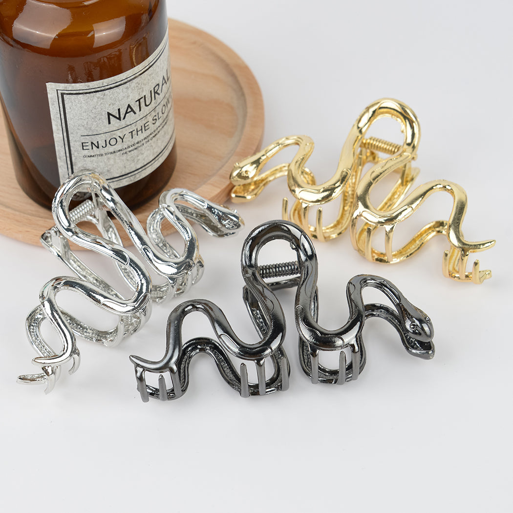 Serpentine Metal Hair Claw Clip