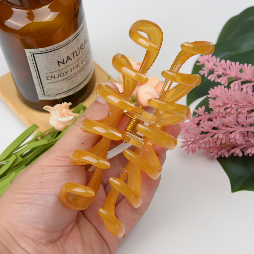 Large Lazy Transparent French Hair Claw Clip