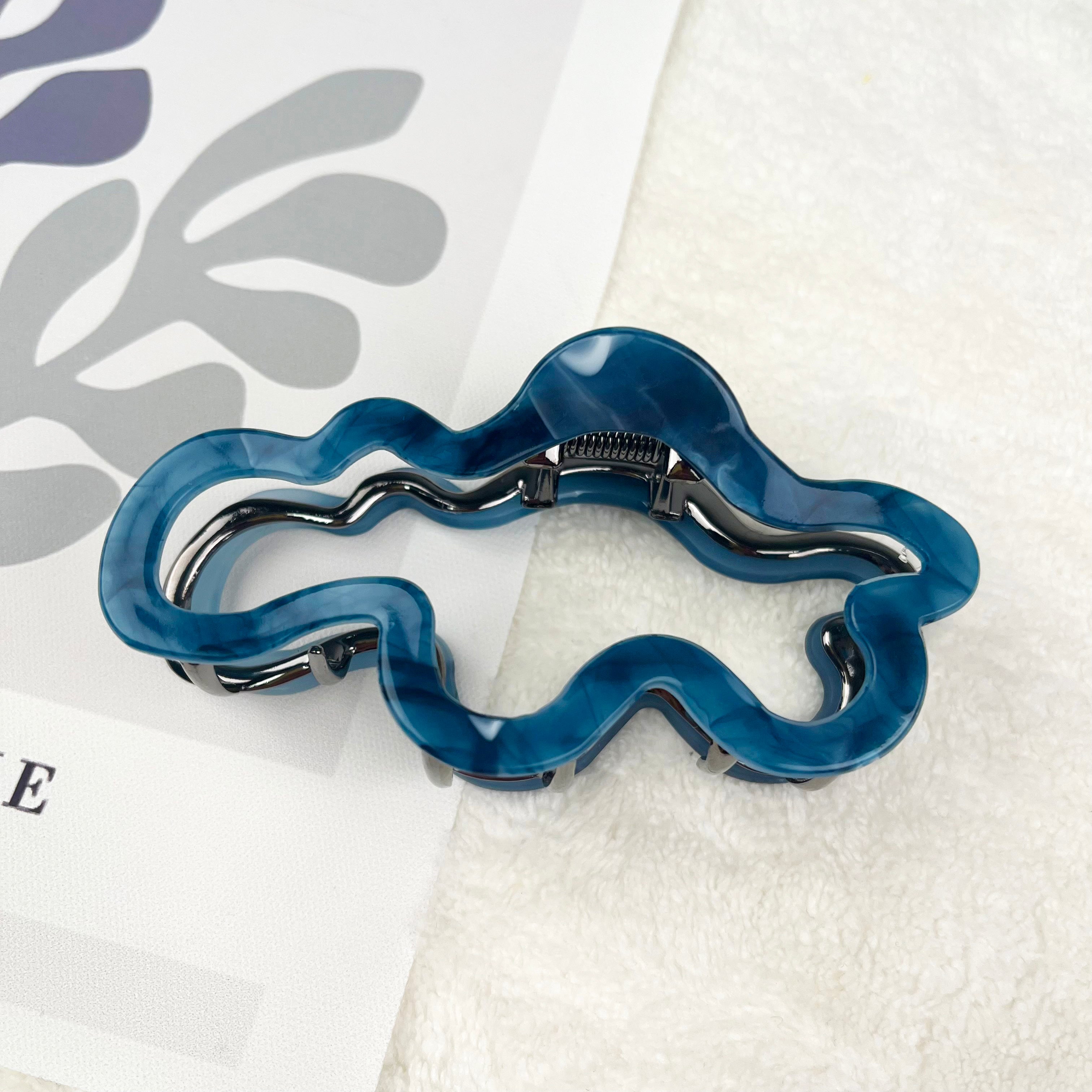 Acetate metal cloud hair claw clip