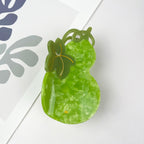 Green Gourd Acetate Hair Claw Clip