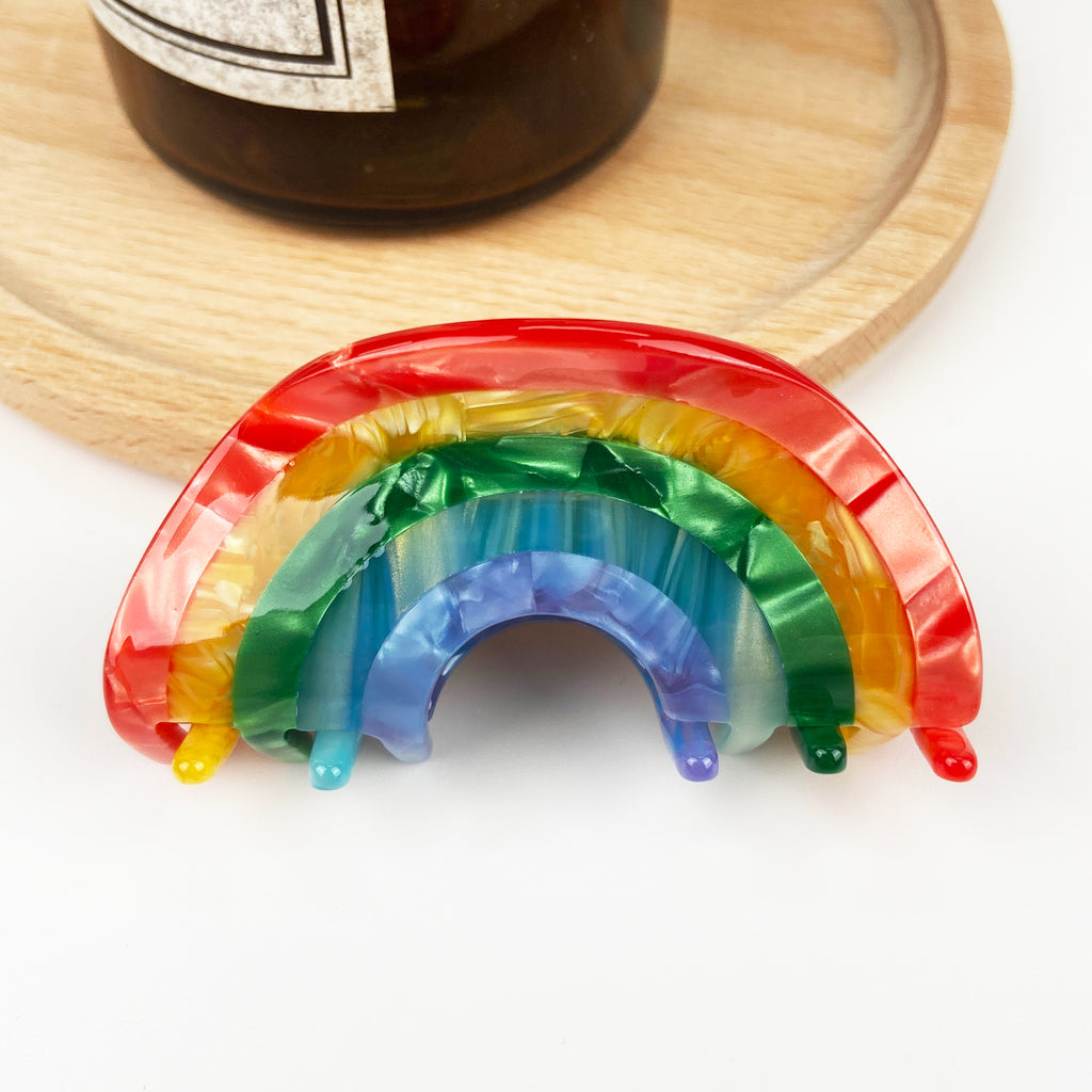 Rainbow Cute Acetate Hair Claw Clip