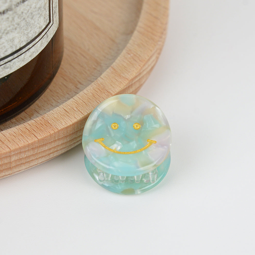 Acetate Cute Smiley Face Small Jaw Mini Hair Clip
