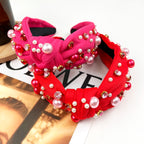 Valentine's day diamond-encrusted headband pearl headband