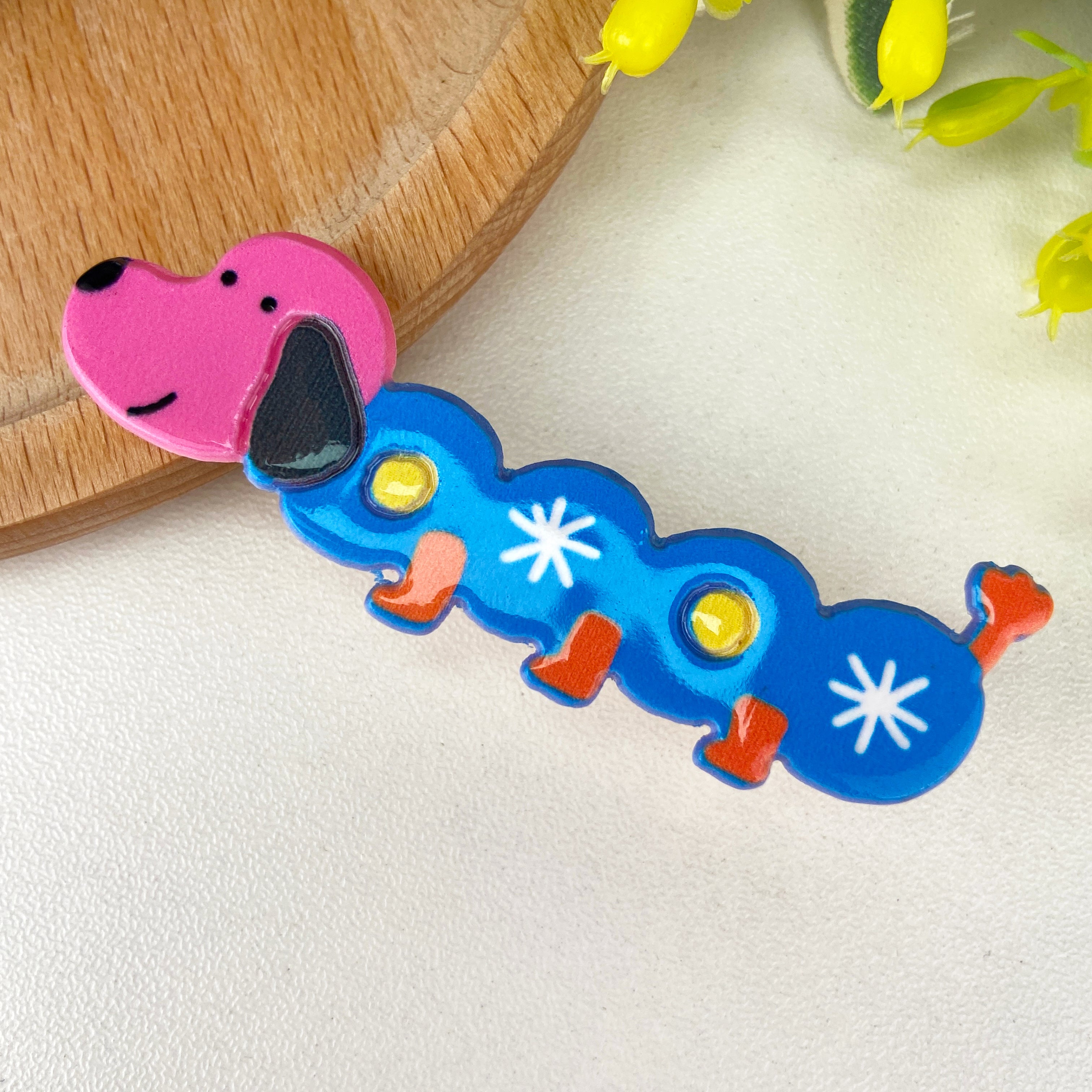 Cute Cartoon Colorful Dachshund Duckbill Clip