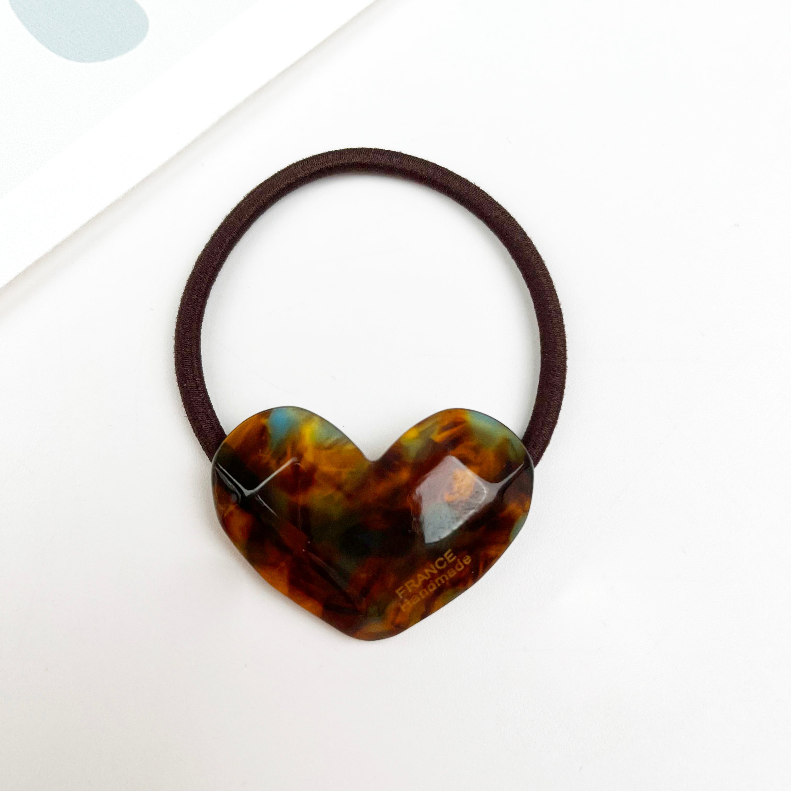 Acetate love hair tie spring sweet hair ties