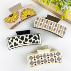 Retro PU simple hair clip for women