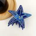 Ocean series starfish hair clips luxury rhinestone five-pointed star hair clip
