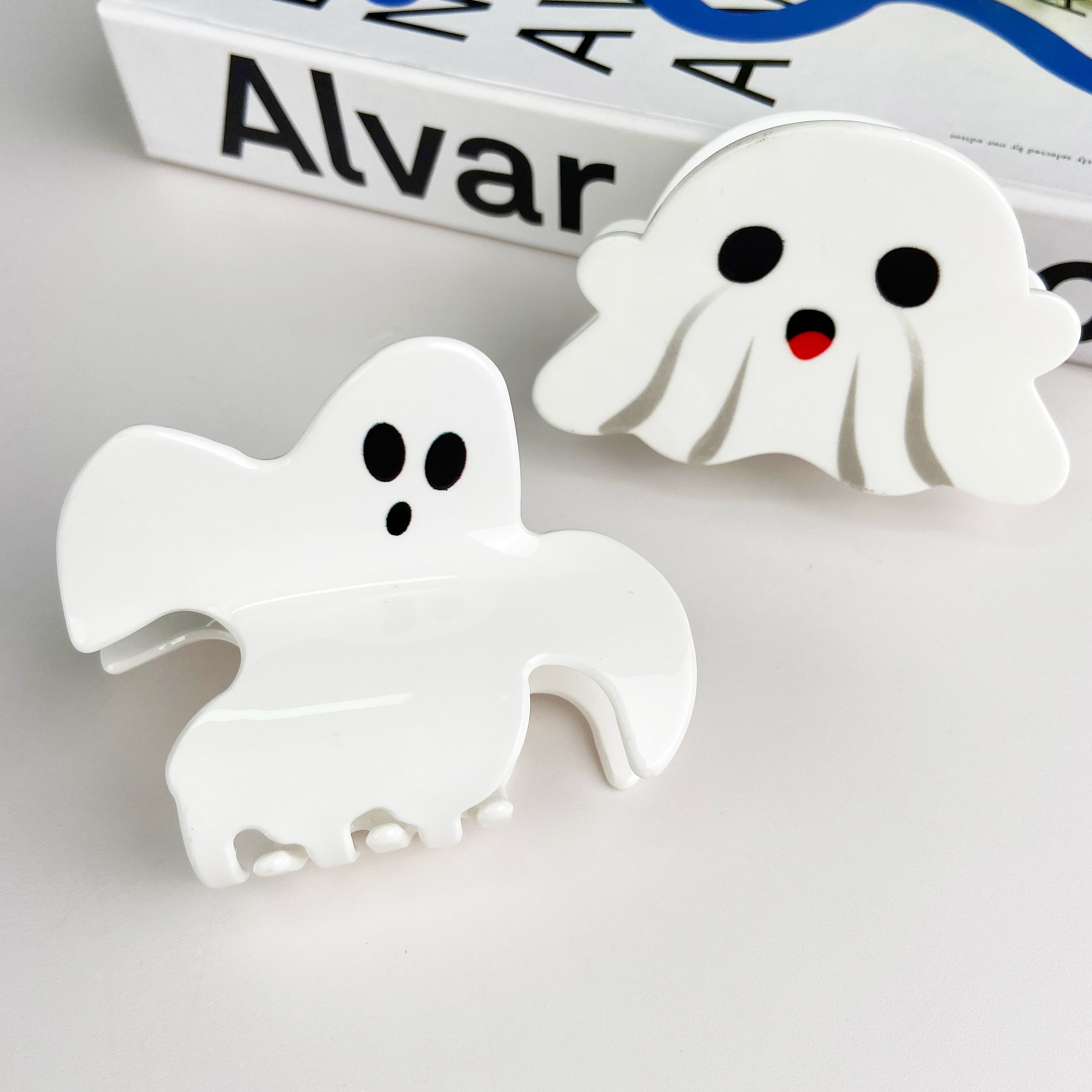 Halloween series ghost skull spider web hair clip