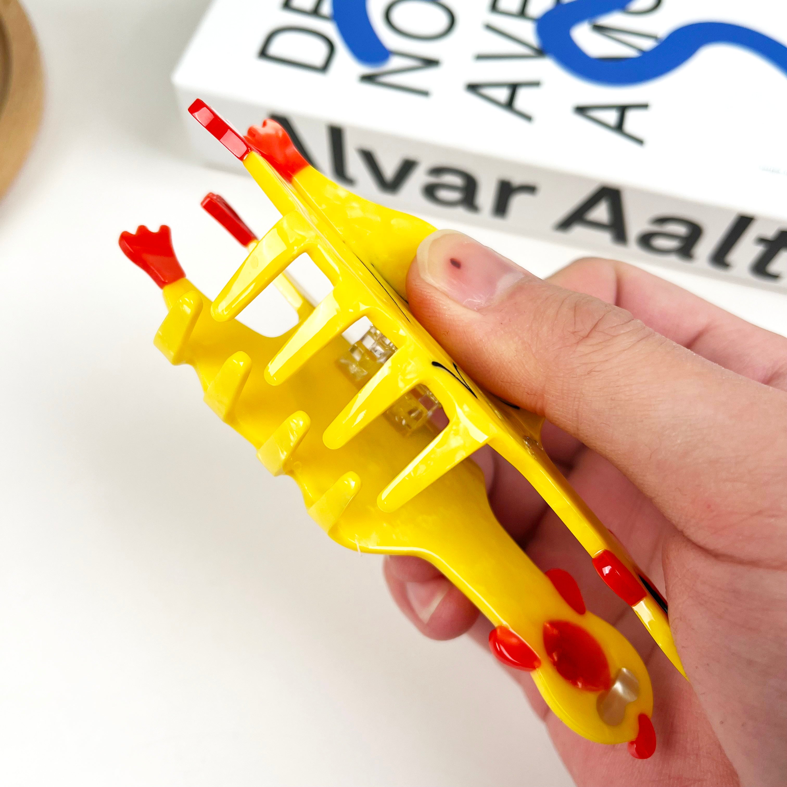 Acetate Screaming Chicken Hair Clip Funny Animal Claw Clips