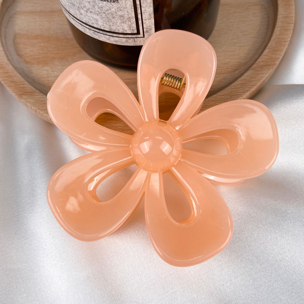 Jelly Flower Hair Clip Frosted Updo Shark Clip Hair