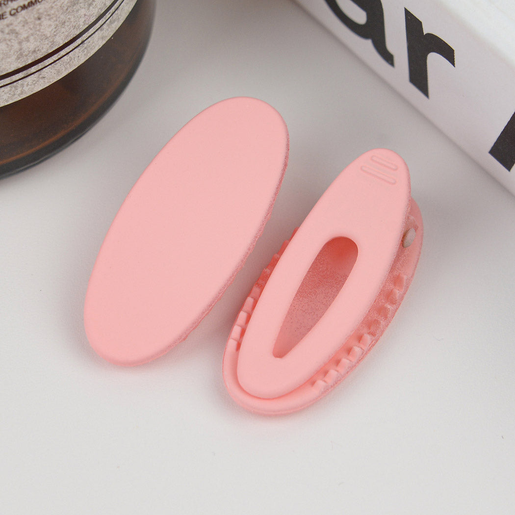 Oval Frosted Duckbill Clip Candy Color