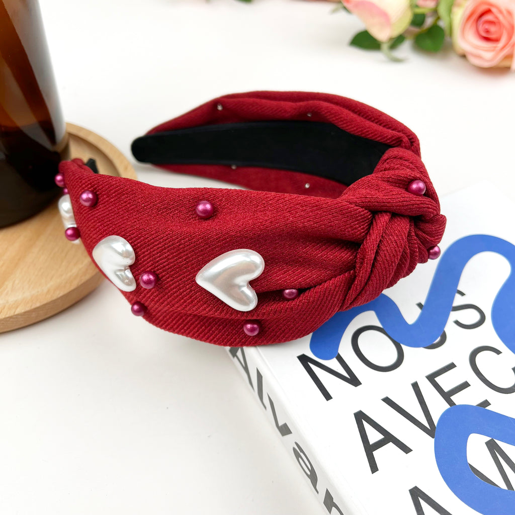 Valentine's Day Headband Women's Love Pearl Headband
