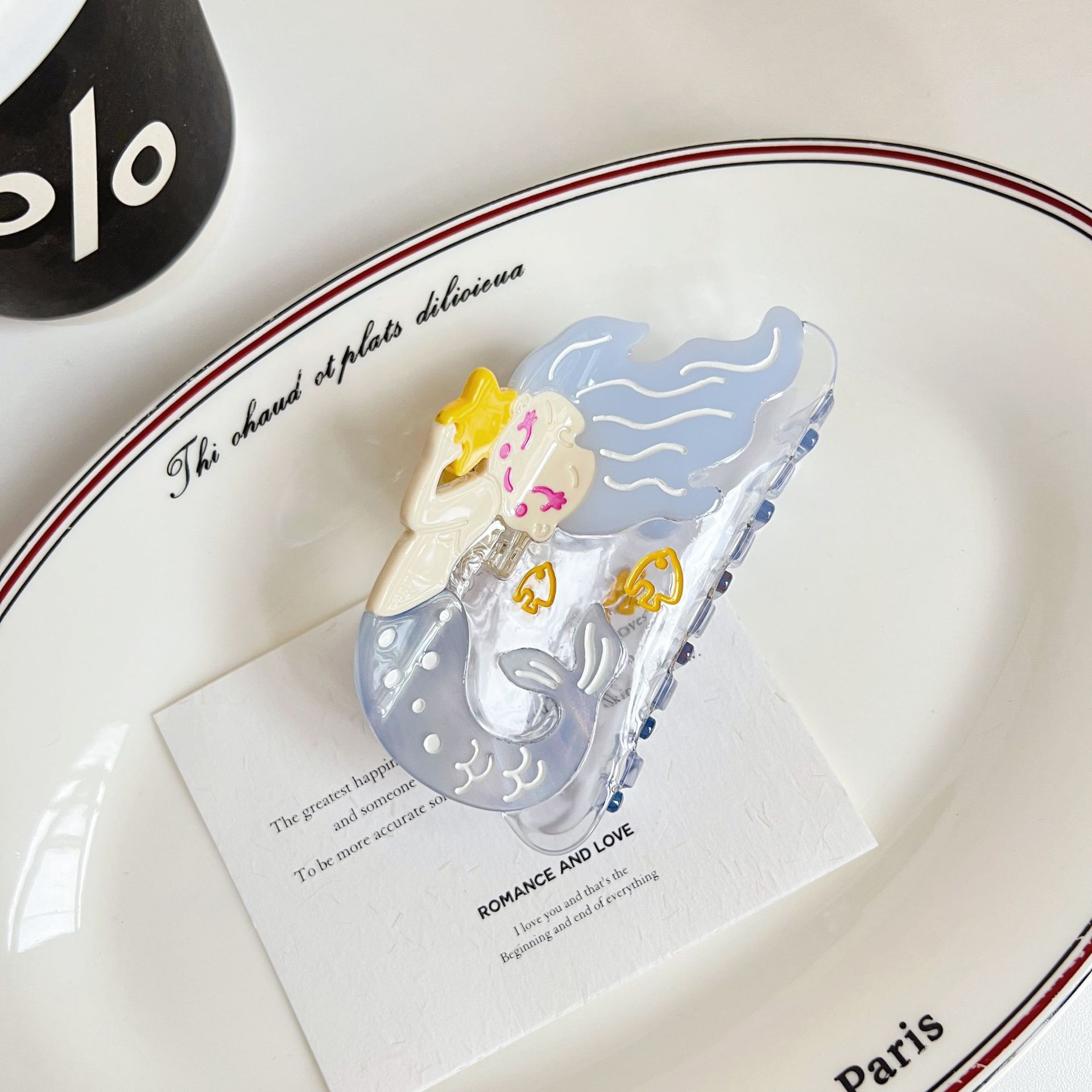 Mermaid Barrettes Half Scratch on the Back of the Head Shark Clip