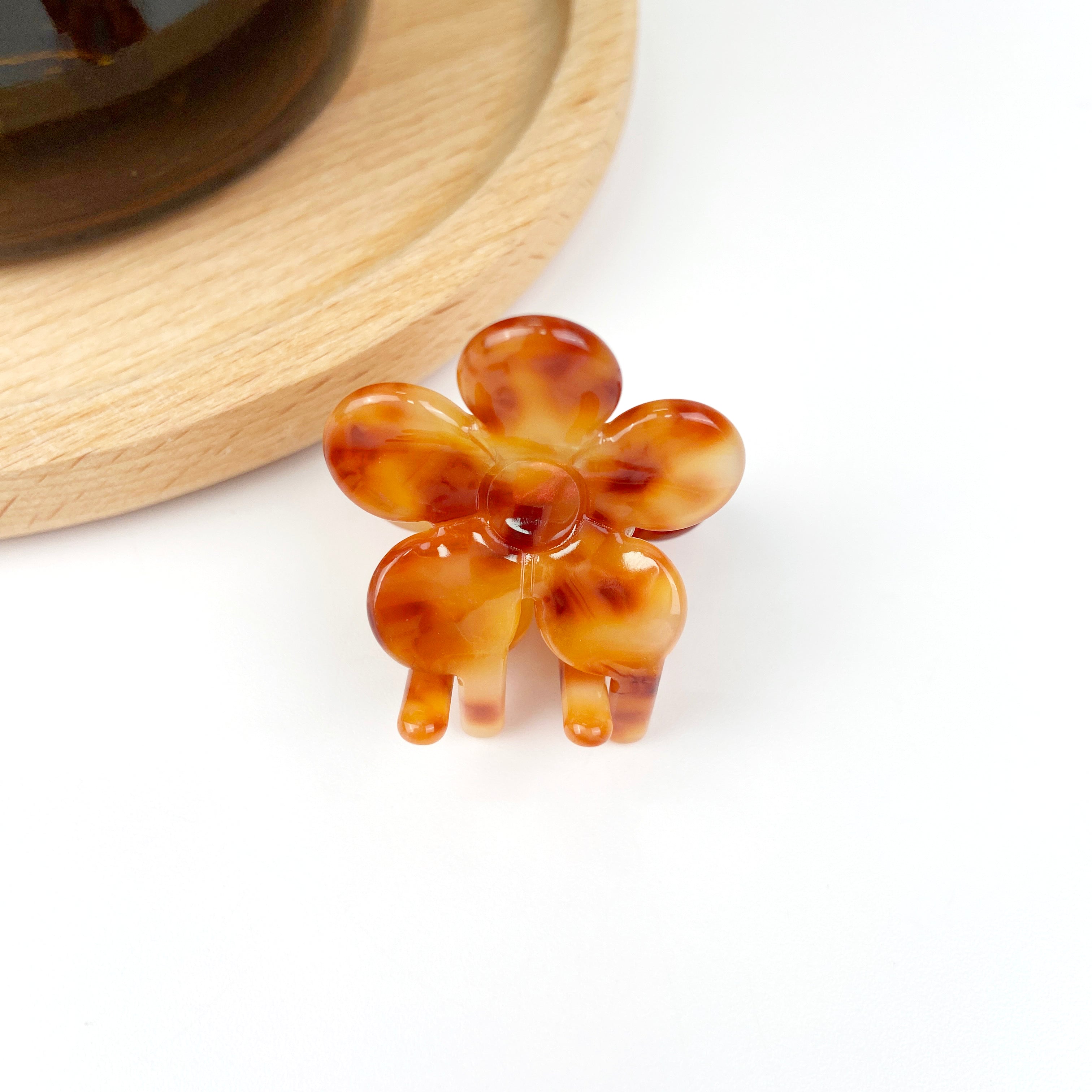 Acetates cute small flower hair clips bangs clip