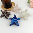 Ocean series starfish hair clips luxury rhinestone five-pointed star hair clip