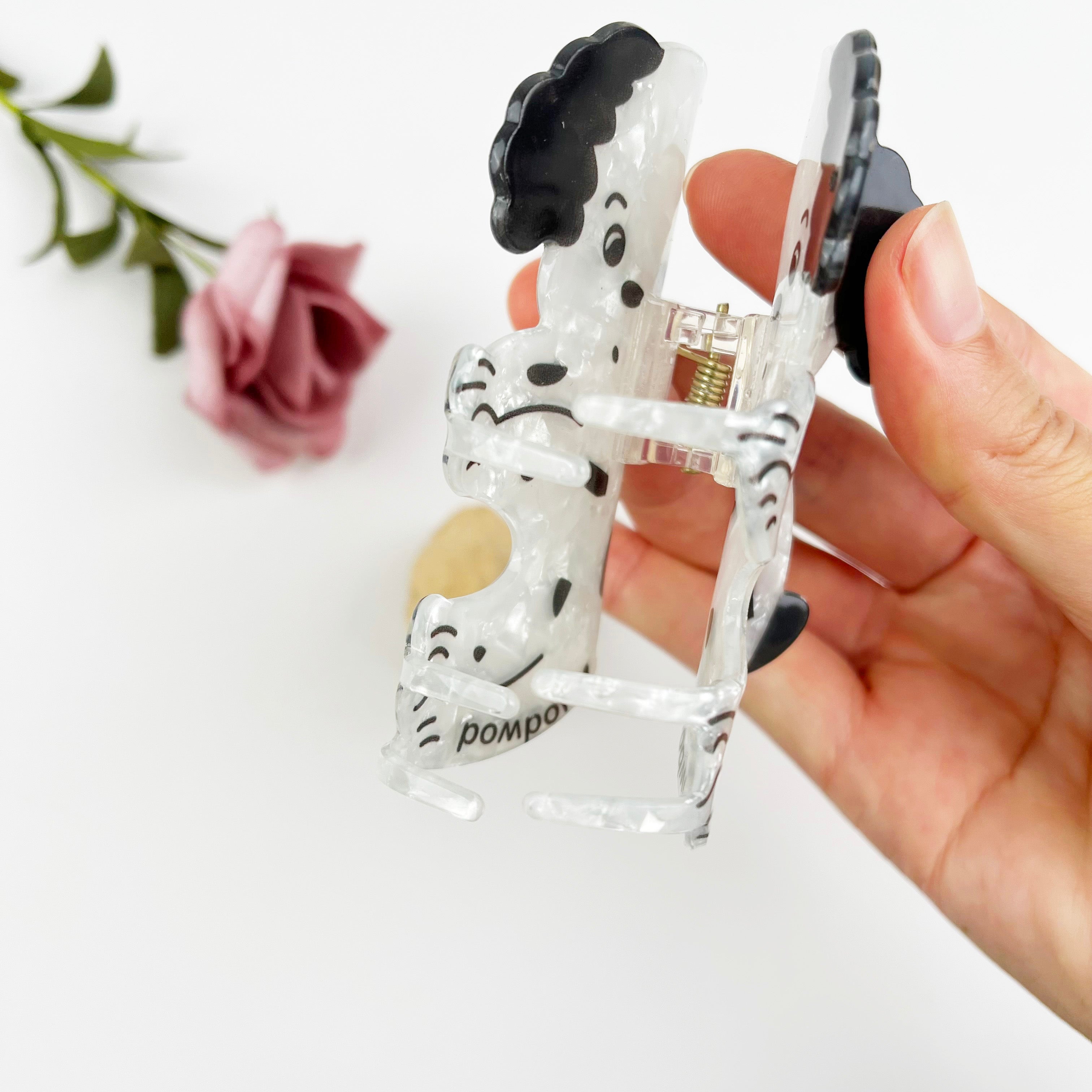Cute spotted puppy cute hair claw clip