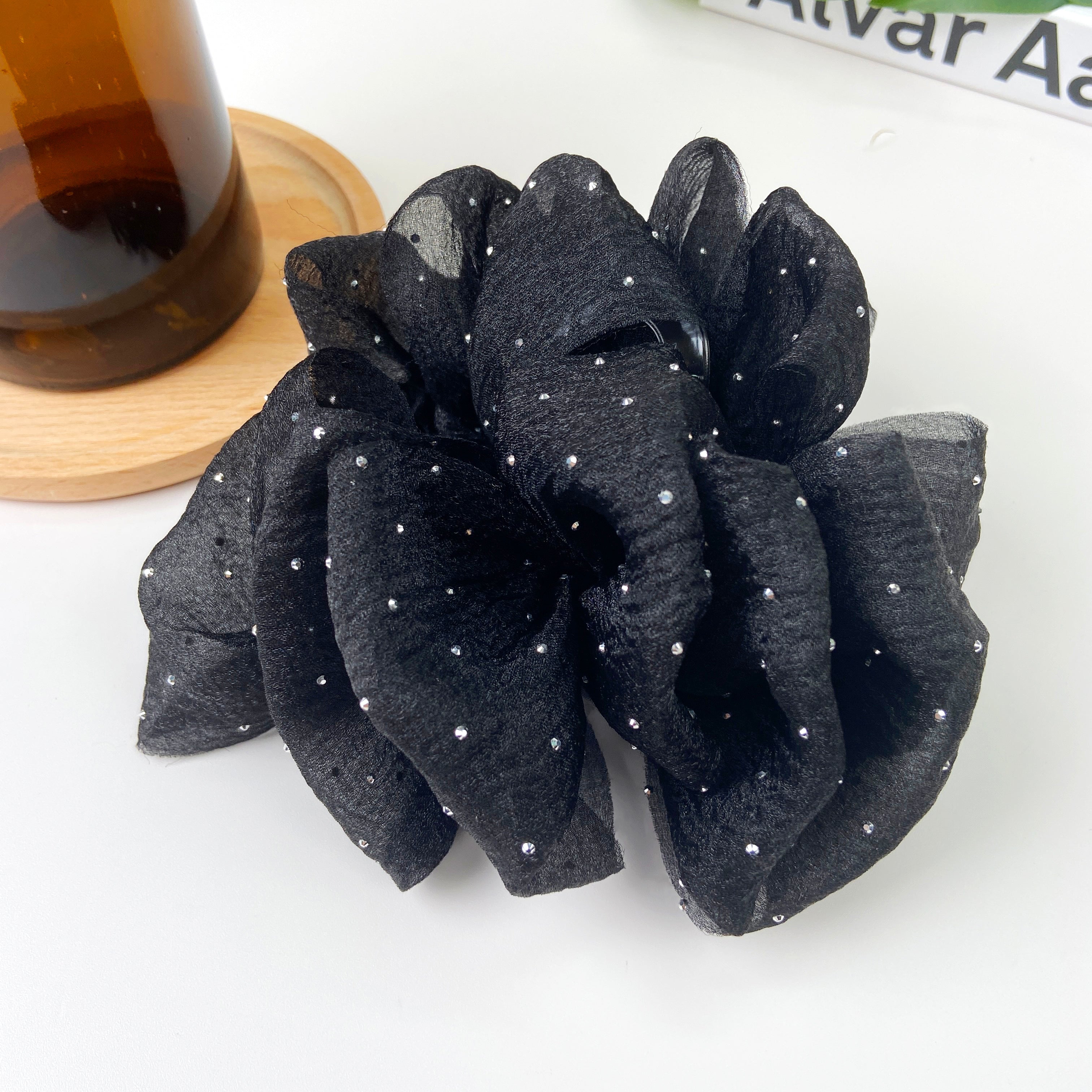 Cloud Sequin Seersucker Hair Clip