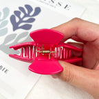 Simple and elegant acetate red hair claw clip