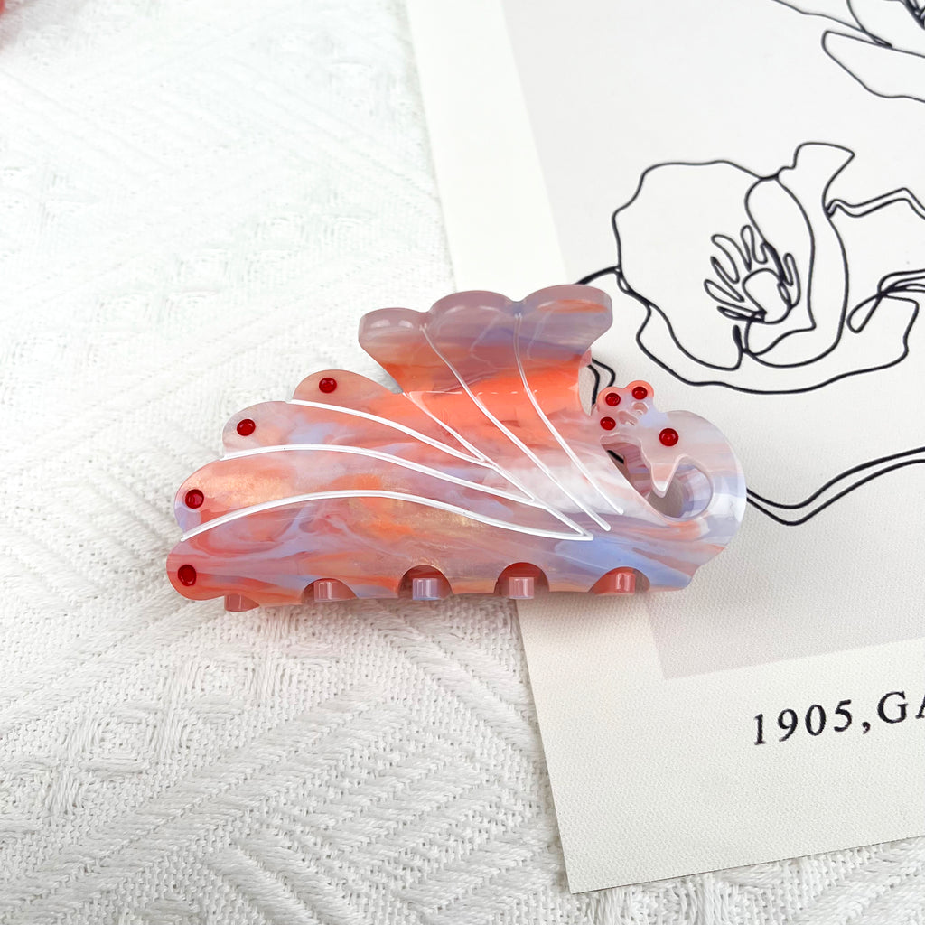 Large Peacock Hair Clips Animal Claw Clip Valentine's Day