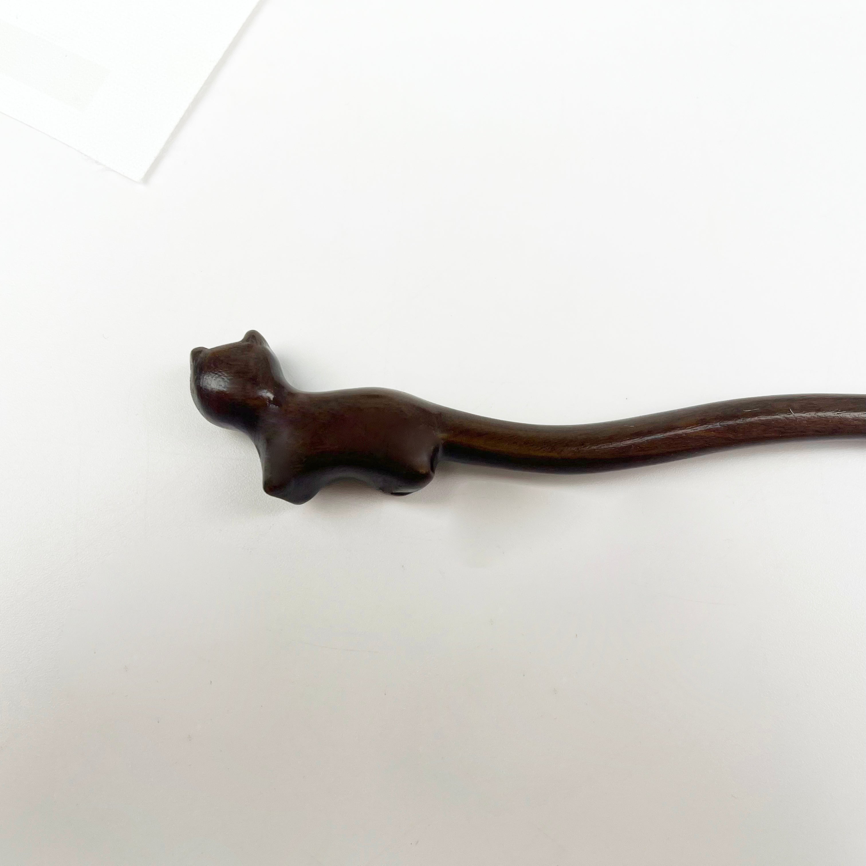 Sandalwood cute cute kitten hairpin