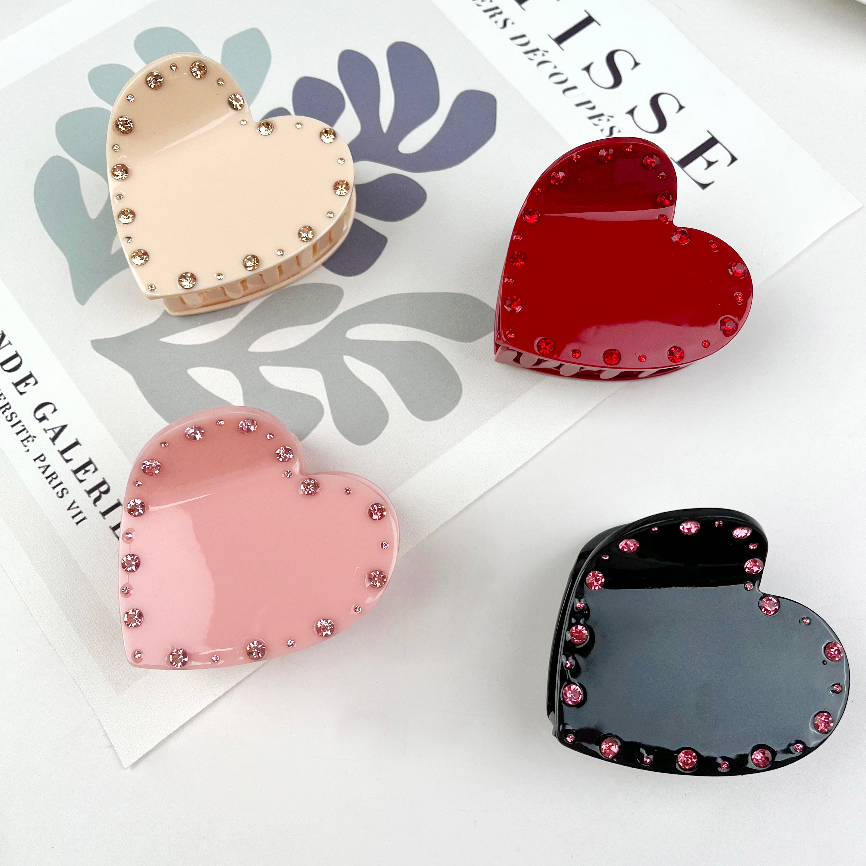 Love hair clip with pearl Valentine's Day