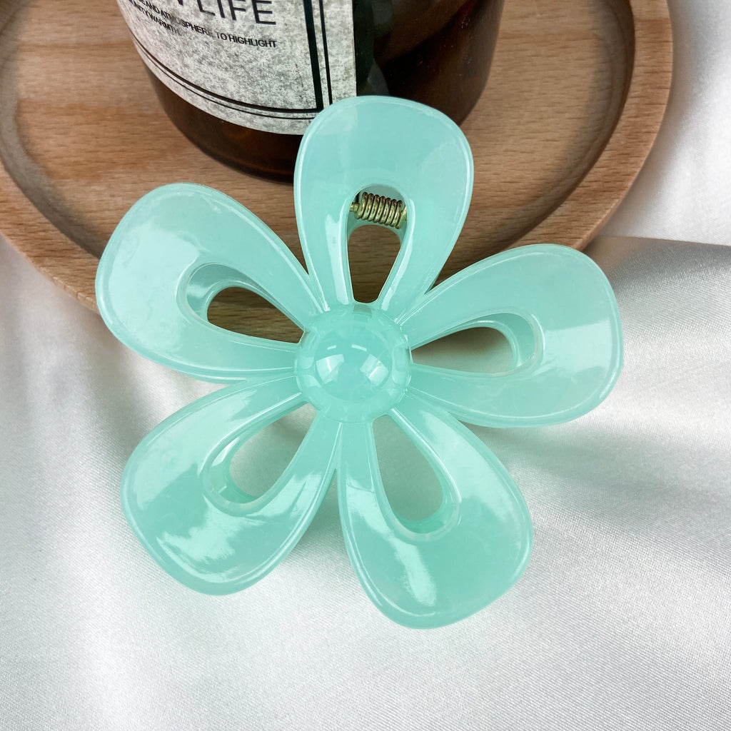 Jelly Flower Hair Clip Frosted Updo Shark Clip Hair