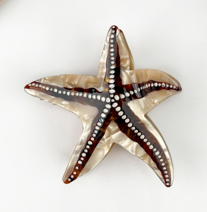 Starfish Barrettes Ocean Half Catch Shark Clip