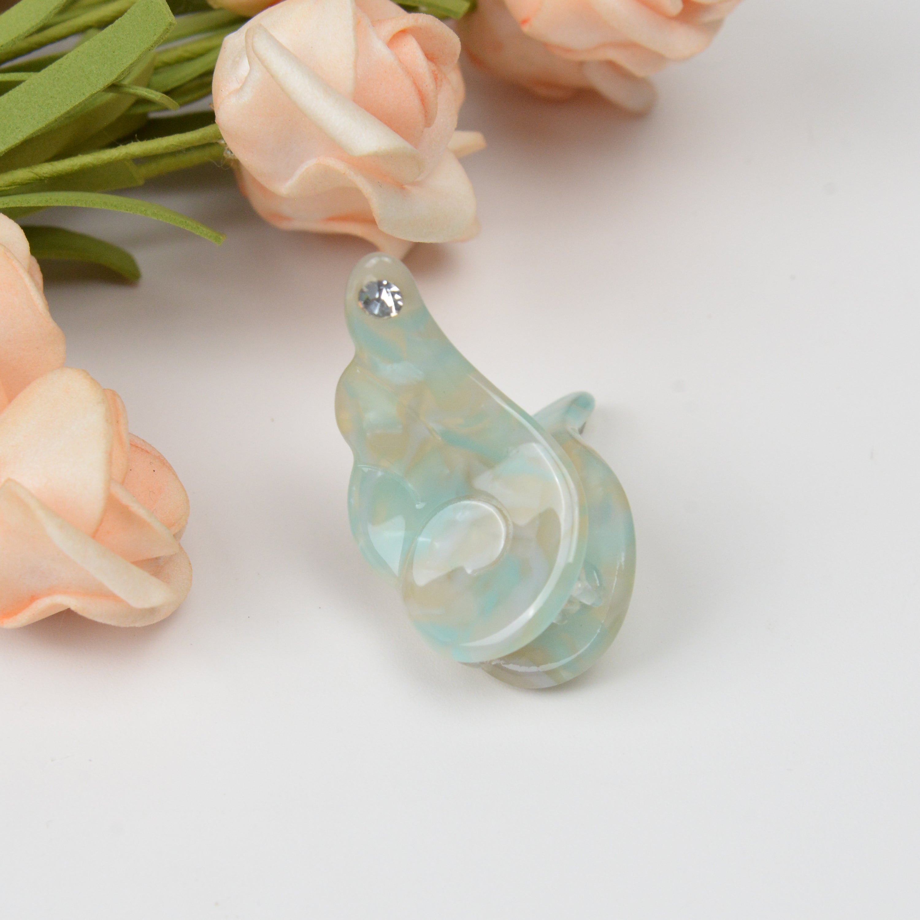 Cute Rhinestone Angel Wings Hair Clips