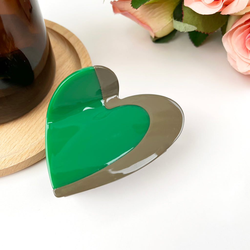 Acetate color splicing hair clip love claw clip