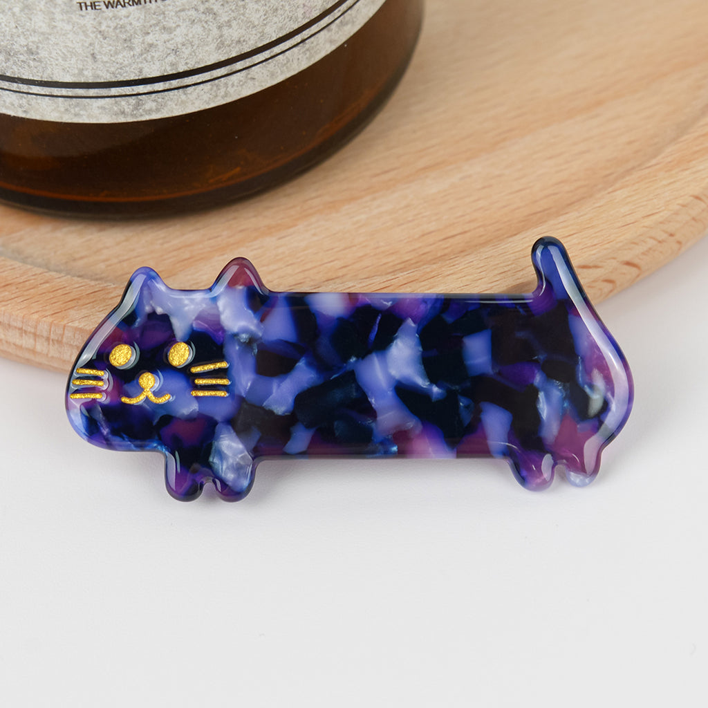 Acetat Kurzer Bein Dreifarbiger Katzenhaar-Accessoires DuckBill Clip 