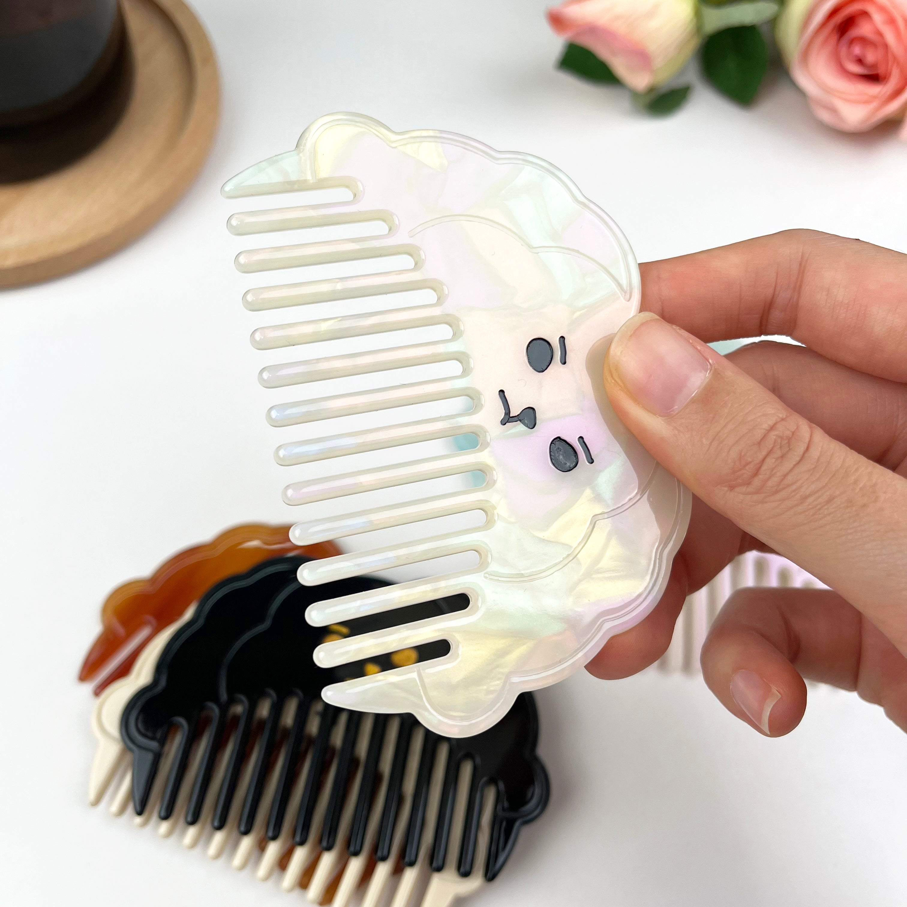 Acetate Cute Cartoon Dog Comb