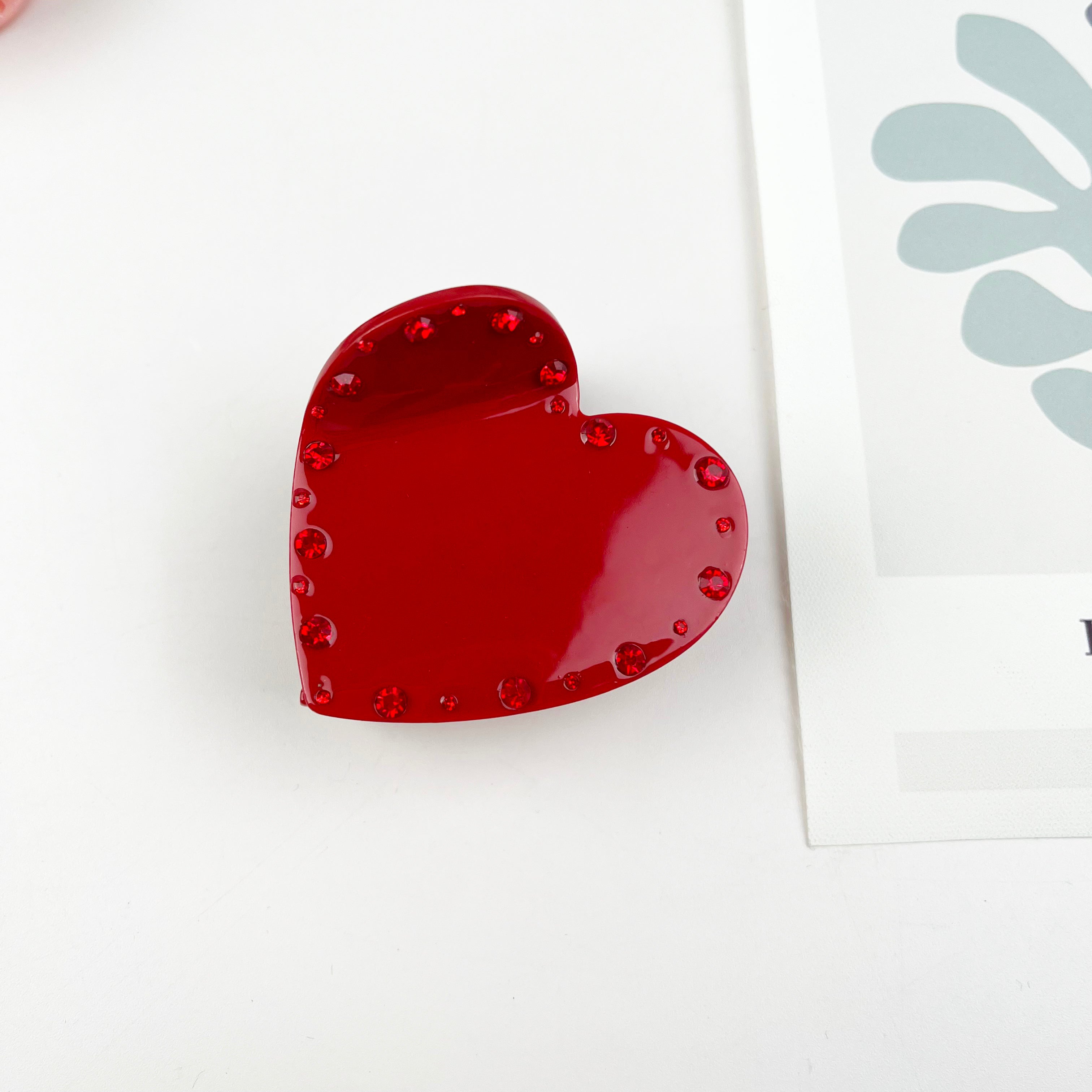 Love hair clip with pearl Valentine's Day