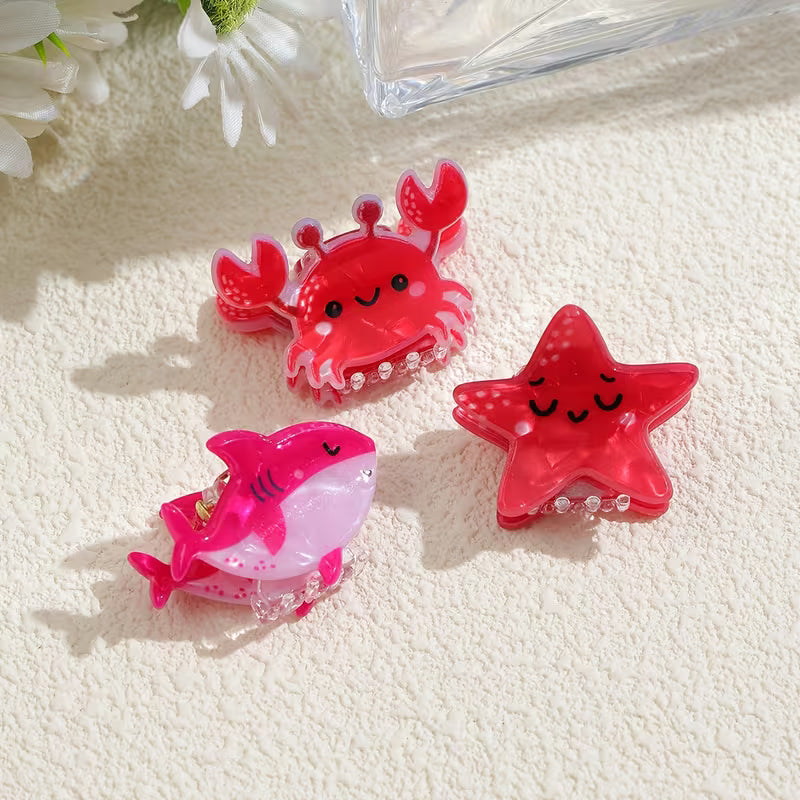 Ocean Series Mini Jaw Clip Bangs Side Small Barrettes Children