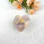 Acetate Heart Hair Clips Checkerboard Claw Clip Valentine's Day