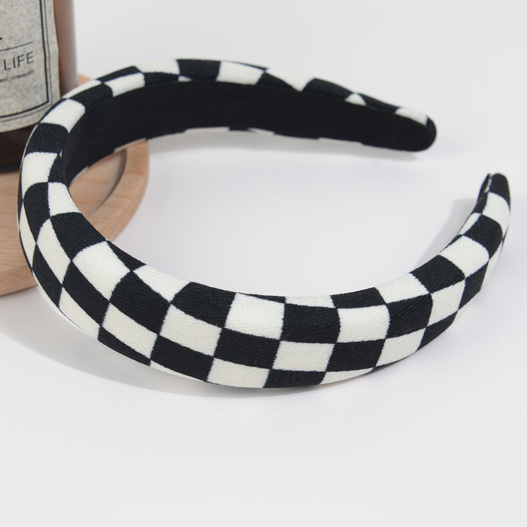 Diadema a cuadros de tablero de ajedrez 