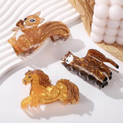 Animal Flower Acrylic Jaw Clip Updo Shark Clip