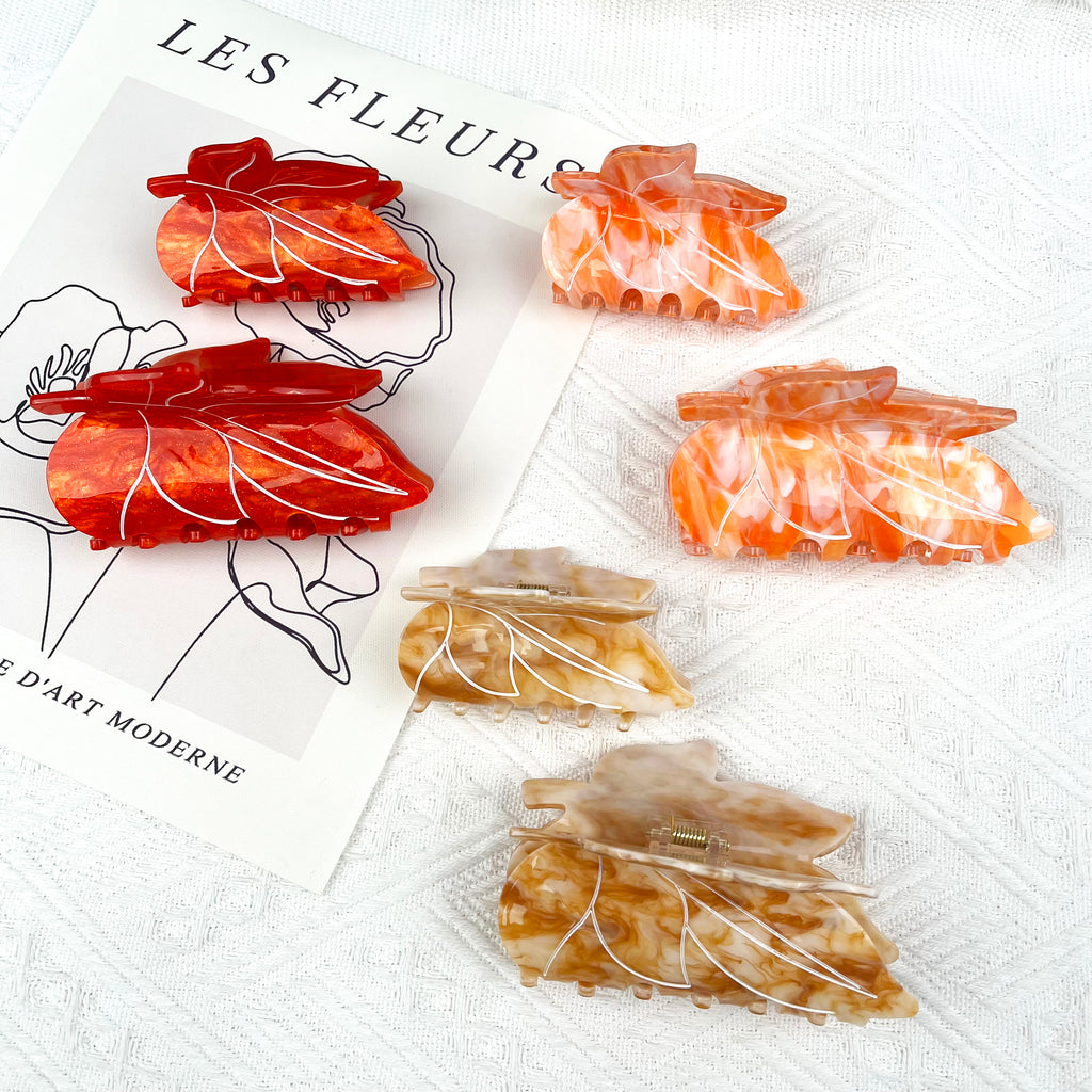 Maple Leaf Hair Clips Fallen Leaf Clip Autumn