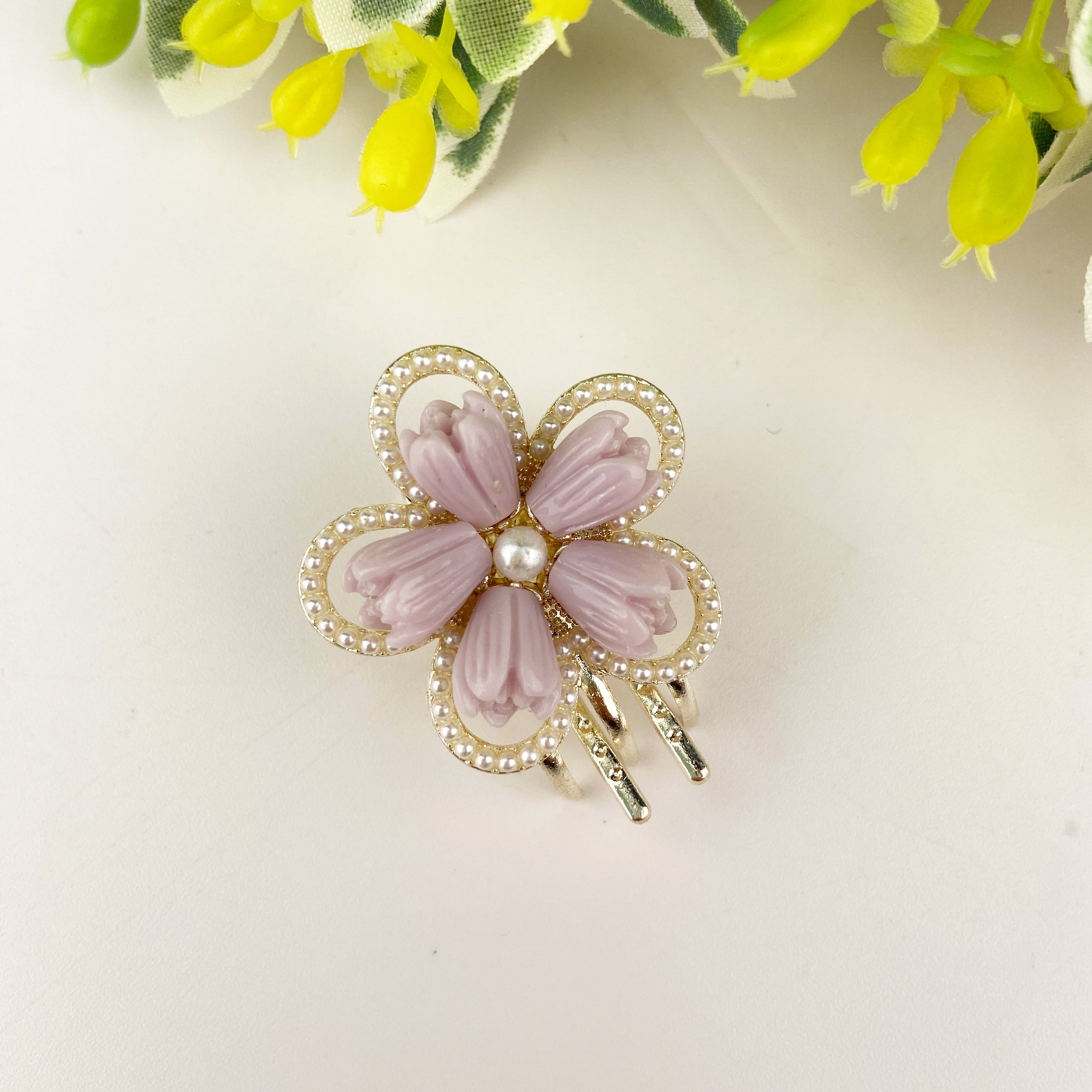 Pearl Flower Hair Clip