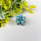 Small fresh metal flower small hair clip pearl rhinestone small clip