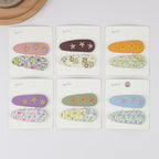 Floral BB Clip Embroidery Water Drop
