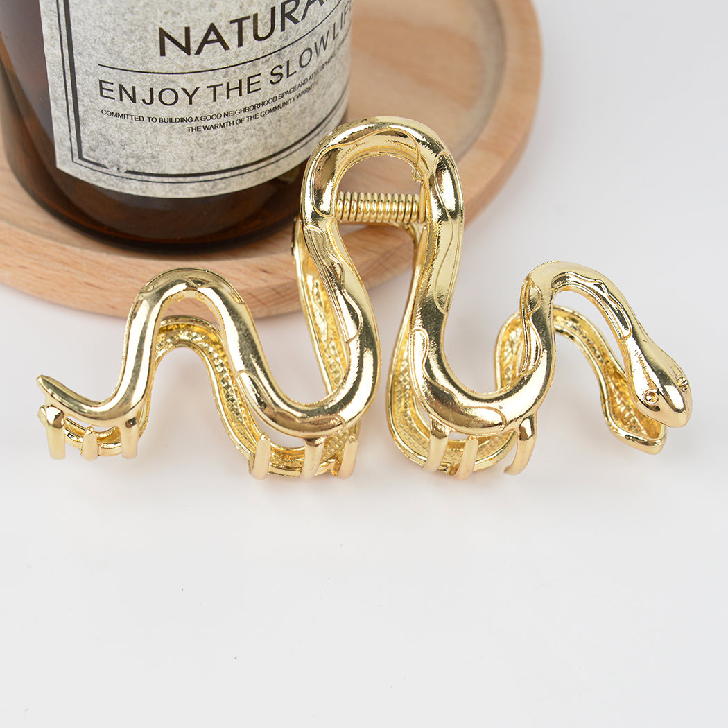 Serpentine Metal Hair Claw Clip
