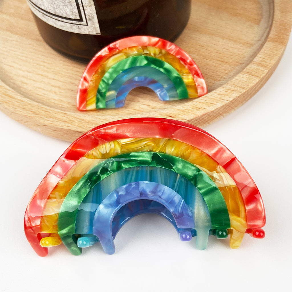 Rainbow Cute Acetate Hair Claw Clip